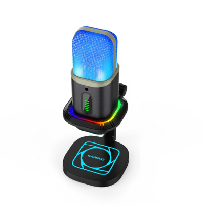 구입하다 RGB 조명 멀티 패턴 마이크를 가진 콘텐츠 제작용 USB 콘덴서 마이크 online manufacture